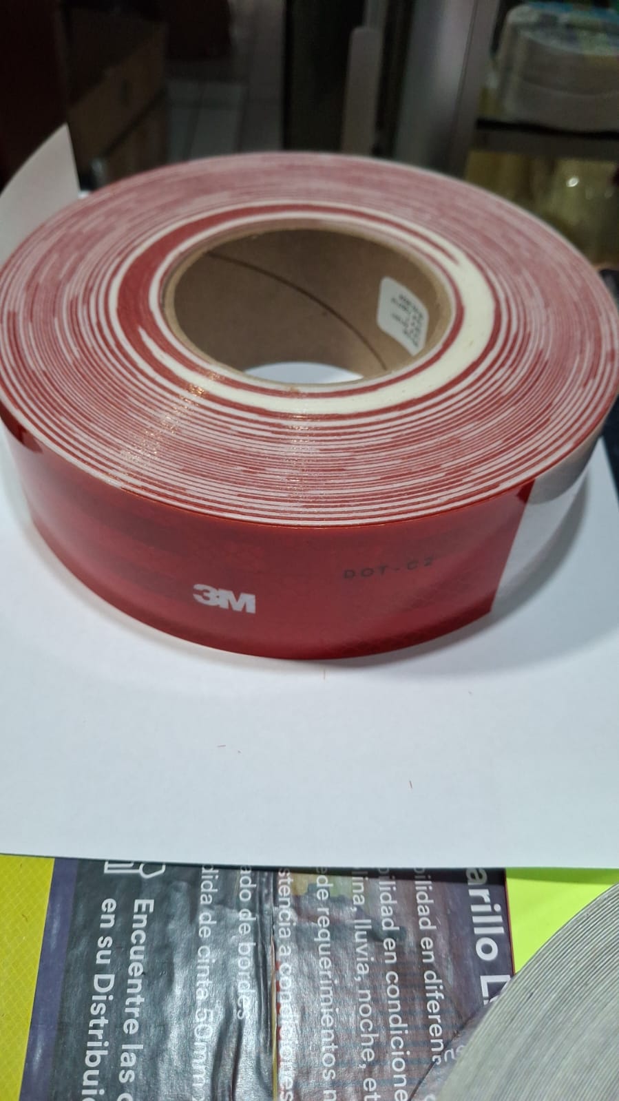 CINTA REFLECTIVA ROJO/BLANCO